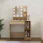 Toeletta con LED Rovere Sonoma 86,5x35x136 cm Toeletta con LED Rovere Sonoma 86,5x35x136 cm