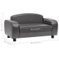 Divano per Cani Grigio 80x50x40 cm in Similpelle Divano per Cani Grigio 80x50x40 cm in Similpelle