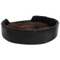 Lettino per Cani Nero e Marrone 90x79x20cm Peluche e Similpelle Lettino per Cani Nero e Marrone 90x79x20cm Peluche e Similpelle