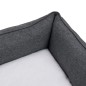 Lettino per Cani Grigio e Bianco 85,5x70x23cm Pile Effetto Lino Lettino per Cani Grigio e Bianco 85,5x70x23cm Pile Effetto Lino