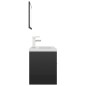 Set Mobili da Bagno Nero Lucido in Truciolato Set Mobili da Bagno Nero Lucido in Truciolato