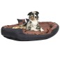 Cuscino per Cani Reversibile Lavabile Nero Marrone 150x120x25cm Cuscino per Cani Reversibile Lavabile Nero Marrone 150x120x25cm