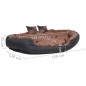 Cuscino per Cani Reversibile Lavabile Nero Marrone 150x120x25cm Cuscino per Cani Reversibile Lavabile Nero Marrone 150x120x25cm