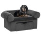 Divano per Cani con Cassetto Grigio Scuro 75x50x38cm in Peluche Divano per Cani con Cassetto Grigio Scuro 75x50x38cm in Peluche