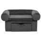 Divano per Cani con Cassetto Grigio Scuro 75x50x38cm in Peluche Divano per Cani con Cassetto Grigio Scuro 75x50x38cm in Peluche