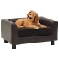 Divano per Cani Marrone 60x43x30 cm in Peluche e Similpelle Divano per Cani Marrone 60x43x30 cm in Peluche e Similpelle