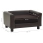 Divano per Cani Marrone 60x43x30 cm in Peluche e Similpelle Divano per Cani Marrone 60x43x30 cm in Peluche e Similpelle