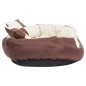 Cuscino per Cani Reversibile Lavabile Marrone Crema 85x70x20 cm Cuscino per Cani Reversibile Lavabile Marrone Crema 85x70x20 cm