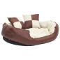 Cuscino per Cani Reversibile Lavabile Marrone Crema 85x70x20 cm Cuscino per Cani Reversibile Lavabile Marrone Crema 85x70x20 cm