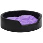 Lettino per Cani Nero e Viola 99x89x21 cm Peluche e Similpelle