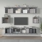 Set di Mobili Porta TV 6 pz Grigio Sonoma in Legno Multistrato Set di Mobili Porta TV 6 pz Grigio Sonoma in Legno Multistrato