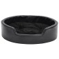 Lettino per Cani Nero 69x59x19 cm in Peluche e Similpelle