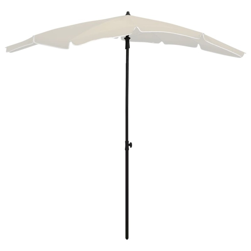 Ombrellone da Giardino con Palo 200x130 cm Sabbia Ombrellone da Giardino con Palo 200x130 cm Sabbia