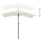 Ombrellone da Giardino con Palo 200x130 cm Sabbia Ombrellone da Giardino con Palo 200x130 cm Sabbia