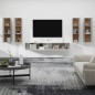 Set di Mobili Porta TV 6 pz Grigio Cemento in Legno Multistrato