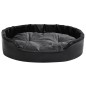 Lettino per Cani Nero e Grigio 90x79x20 cm Peluche e Similpelle Lettino per Cani Nero e Grigio 90x79x20 cm Peluche e Similpelle