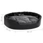 Lettino per Cani Nero e Grigio 90x79x20 cm Peluche e Similpelle Lettino per Cani Nero e Grigio 90x79x20 cm Peluche e Similpelle