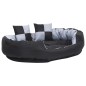 Cuscino per Cani Reversibile Lavabile Grigio e Nero 110x80x23cm Cuscino per Cani Reversibile Lavabile Grigio e Nero 110x80x23cm