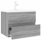Mobile Bagno e Lavabo Integrato Grigio Sonoma Legno Multistrato Mobile Bagno e Lavabo Integrato Grigio Sonoma Legno Multistrato