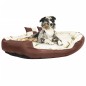 Cuscino Cani Reversibile Lavabile Marrone Crema 150x120x25 cm Cuscino Cani Reversibile Lavabile Marrone Crema 150x120x25 cm