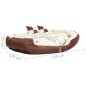 Cuscino Cani Reversibile Lavabile Marrone Crema 150x120x25 cm Cuscino Cani Reversibile Lavabile Marrone Crema 150x120x25 cm