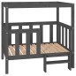 Cuccia per Cani Grigia 105,5x83,5x100cm Legno Massello di Pino Cuccia per Cani Grigia 105,5x83,5x100cm Legno Massello di Pino