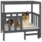 Cuccia per Cani Grigia 105,5x83,5x100cm Legno Massello di Pino Cuccia per Cani Grigia 105,5x83,5x100cm Legno Massello di Pino