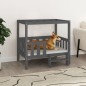 Cuccia per Cani Grigio 95,5x73,5x90cm in Legno Massello di Pino Cuccia per Cani Grigio 95,5x73,5x90cm in Legno Massello di Pino