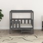 Cuccia per Cani Grigio 95,5x73,5x90cm in Legno Massello di Pino Cuccia per Cani Grigio 95,5x73,5x90cm in Legno Massello di Pino