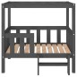 Cuccia per Cani Grigio 95,5x73,5x90cm in Legno Massello di Pino Cuccia per Cani Grigio 95,5x73,5x90cm in Legno Massello di Pino