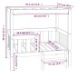 Cuccia per Cani Grigio 95,5x73,5x90cm in Legno Massello di Pino Cuccia per Cani Grigio 95,5x73,5x90cm in Legno Massello di Pino