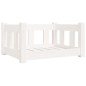 Cuccia per Cani Bianca 55,5x45,5x28cm in Legno Massello di Pino Cuccia per Cani Bianca 55,5x45,5x28cm in Legno Massello di Pino