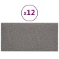 Pannelli Murali 12 pz Grigio Chiaro 60x30 cm in Tessuto 2,16 m² Pannelli Murali 12 pz Grigio Chiaro 60x30 cm in Tessuto 2,16 m²