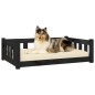 Cuccia per Cani Nera 95,5x65,5x28 cm in Legno Massello di Pino Cuccia per Cani Nera 95,5x65,5x28 cm in Legno Massello di Pino