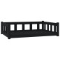 Cuccia per Cani Nera 105,5x75,5x28 cm in Legno Massello di Pino