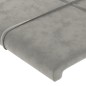 Testiere 2 pz Grigio Chiaro 72x5x78/88 cm in Velluto Testiere 2 pz Grigio Chiaro 72x5x78/88 cm in Velluto