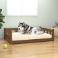 Cuccia per Cani Miele 105,5x75,5x28cm in Legno Massello di Pino