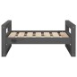 Cuccia per Cani Grigia 65,5x50,5x28cm in Legno Massello di Pino