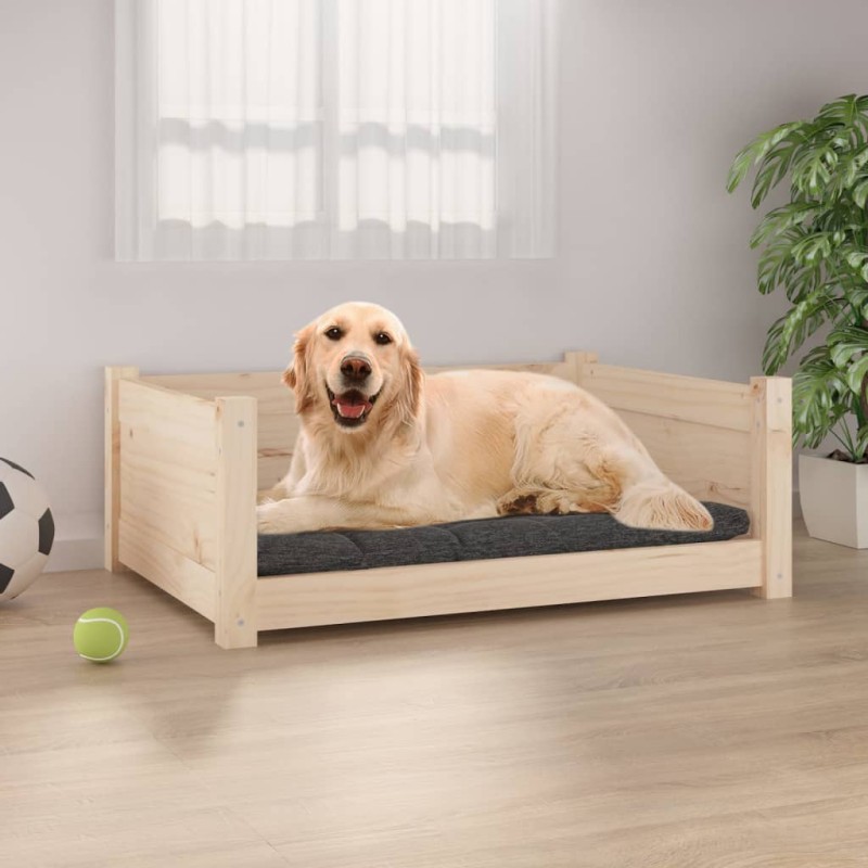 Cuccia per Cani 75,5x55,5x28 cm in Legno Massello di Pino Cuccia per Cani 75,5x55,5x28 cm in Legno Massello di Pino