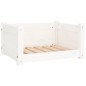 Cuccia per Cani Bianca 55,5x45,5x28cm in Legno Massello di Pino Cuccia per Cani Bianca 55,5x45,5x28cm in Legno Massello di Pino
