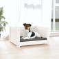 Cuccia per Cani Bianca 55,5x45,5x28cm in Legno Massello di Pino Cuccia per Cani Bianca 55,5x45,5x28cm in Legno Massello di Pino