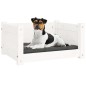 Cuccia per Cani Bianca 55,5x45,5x28cm in Legno Massello di Pino Cuccia per Cani Bianca 55,5x45,5x28cm in Legno Massello di Pino