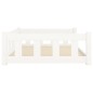 Cuccia per Cani Bianca 105,5x75,5x28 cm Legno Massello di Pino