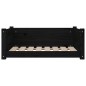 Cuccia per Cani Nera 75,5x55,5x28cm in Legno Massello di Pino