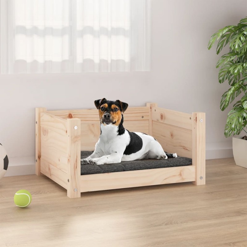 Cuccia per Cani 55,5x45,5x28 cm in Legno Massello di Pino Cuccia per Cani 55,5x45,5x28 cm in Legno Massello di Pino