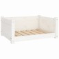 Cuccia per Cani Bianca 65,5x50,5x28cm in Legno Massello di Pino Cuccia per Cani Bianca 65,5x50,5x28cm in Legno Massello di Pino