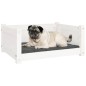 Cuccia per Cani Bianca 65,5x50,5x28cm in Legno Massello di Pino Cuccia per Cani Bianca 65,5x50,5x28cm in Legno Massello di Pino