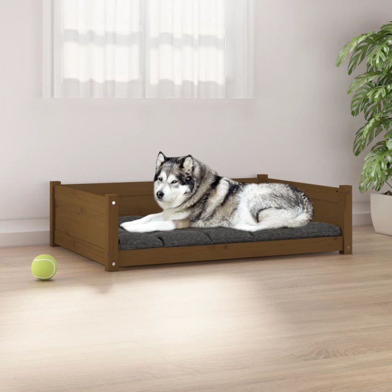Cuccia per Cani Miele 105,5x75,5x28cm in Legno Massello di Pino Cuccia per Cani Miele 105,5x75,5x28cm in Legno Massello di Pino
