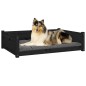 vidaXL Cuccia per Cani Nera 95,5x65,5x28cm in Legno Massello di Pino