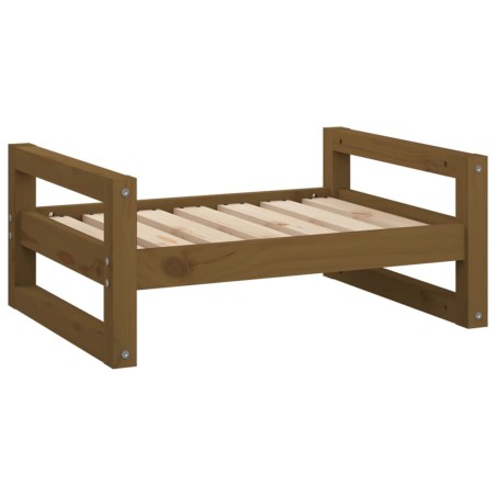 vidaXL Cuccia per Cani Ambra 65,5x50,5x28cm in Legno Massello di Pino